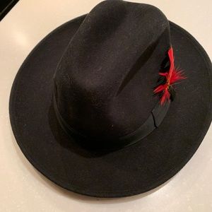 Mens Black Biltmore Fedora, Medium